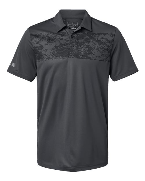 Men's Camo Chest Print Polo - Grey Six