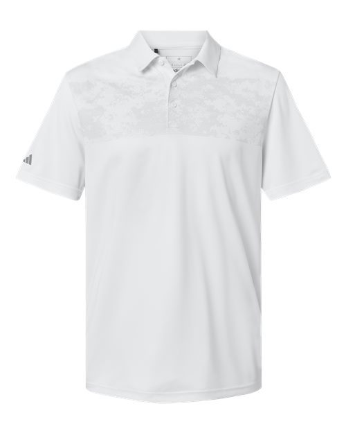 Men's Camo Chest Print Polo - White
