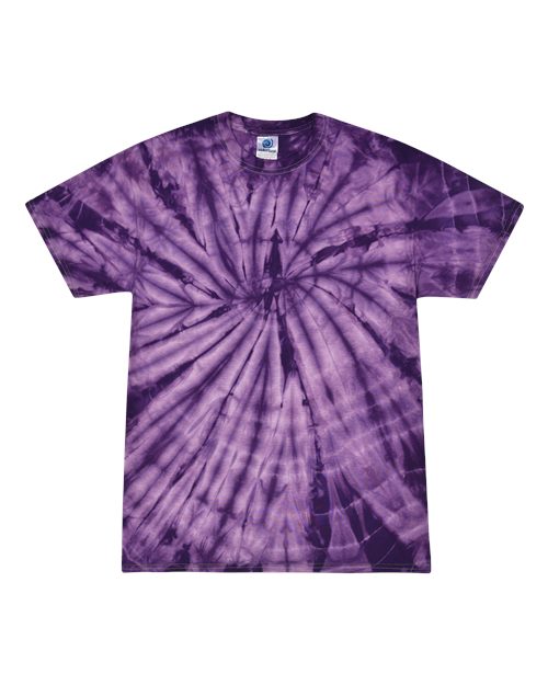Youth Multi-Color Tie-Dyed T-Shirt - Spider Purple