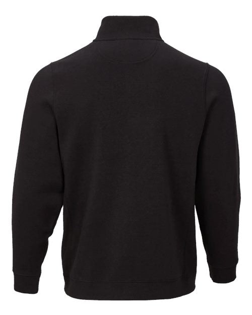 Unisex Fleece Quarter-Zip Pullover - Black