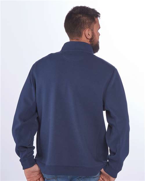 Unisex Fleece Quarter-Zip Pullover - Navy