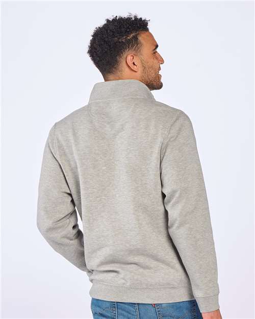 Unisex Fleece Quarter-Zip Pullover - Oxford Heather