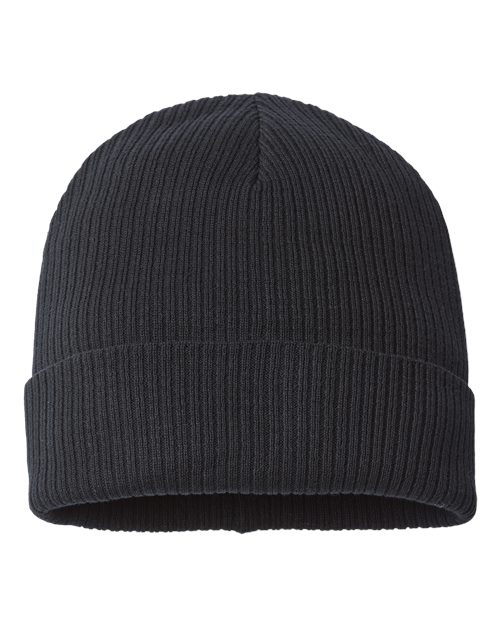 Sustainable Cuffed Beanie - Black