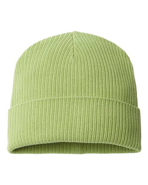 Sustainable Cuffed Beanie - Leaf Green