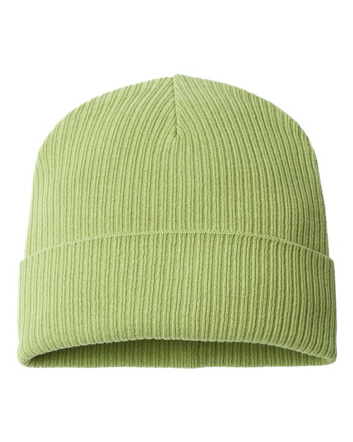 Sustainable Cuffed Beanie - Leaf Green