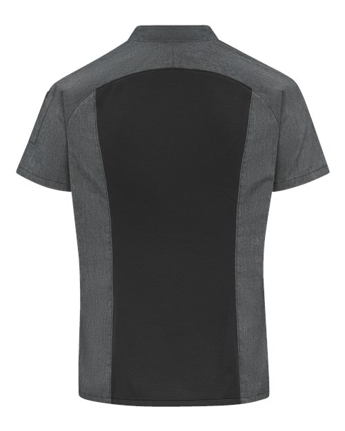 Women's Airflow Raglan Chef Coat - Charcoal Heather/ Charcoal/ Black Mesh
