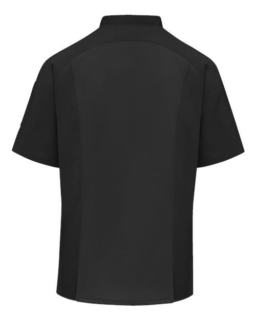 Airflow Raglan Chef Coat - Black/ Black Mesh