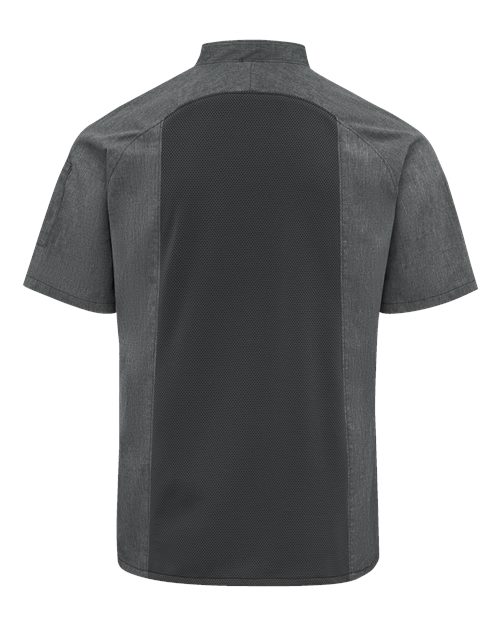 Airflow Raglan Chef Coat - Charcoal Heather/ Charcoal/ Black Mesh