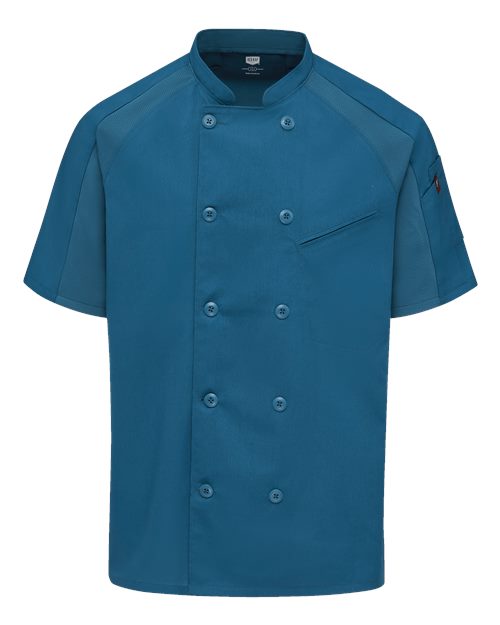 Airflow Raglan Chef Coat - Teal/ Teal Mesh