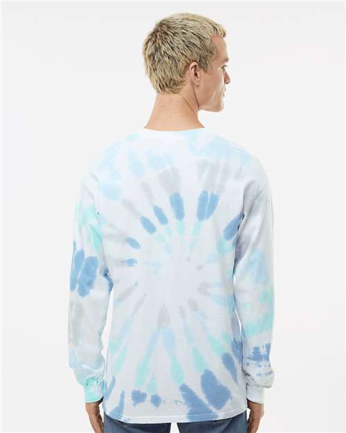 Unisex Tie-Dyed Long Sleeve T-Shirt - Glacier