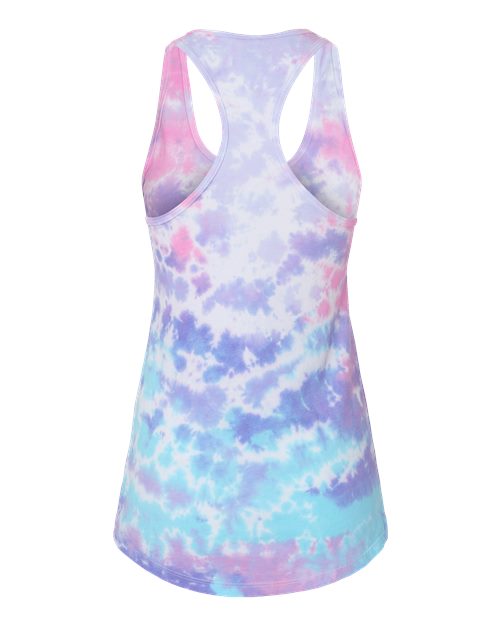 Women's Tie-Dyed Racerback Tank Top - Cotton Candy