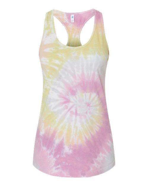 Women's Tie-Dyed Racerback Tank Top - Desert Rose