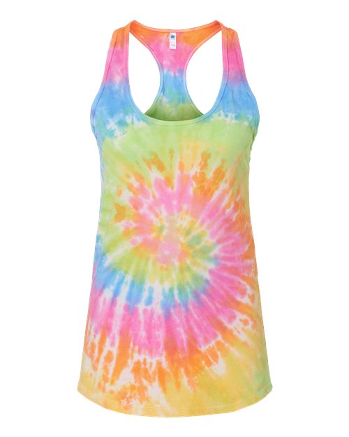 Women's Tie-Dyed Racerback Tank Top - Eternity