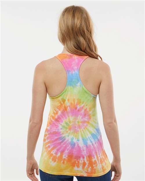 Women's Tie-Dyed Racerback Tank Top - Eternity