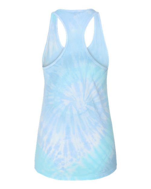 Women's Tie-Dyed Racerback Tank Top - Lagoon