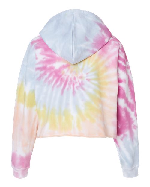 Women's Tie-Dyed Crop Hooded Sweatshirt - Desert Rose