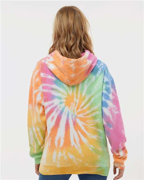 Unisex Tie-Dyed Cloud Inside-Out Fleece Hooded Sweatshirt - Eternity