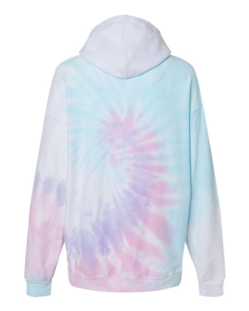 Unisex Tie-Dyed Cloud Inside-Out Fleece Hooded Sweatshirt - Unicorn