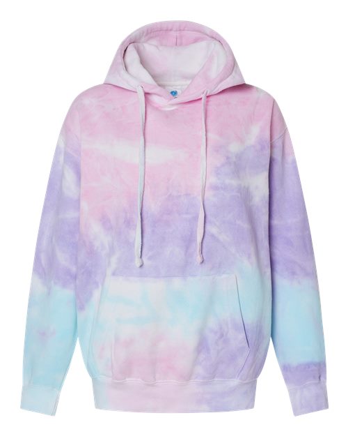 Unisex Tie-Dyed Hooded Sweatshirt - Cotton Candy