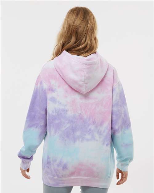 Unisex Tie-Dyed Hooded Sweatshirt - Cotton Candy