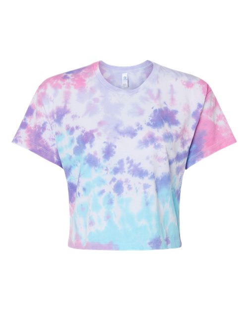 Women's Tie-Dyed Crop T-Shirt - Cotton Candy