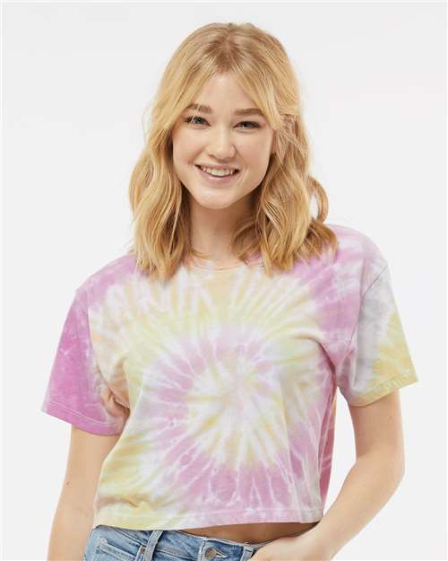 Women's Tie-Dyed Crop T-Shirt - Desert Rose