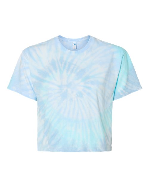 Women's Tie-Dyed Crop T-Shirt - Lagoon