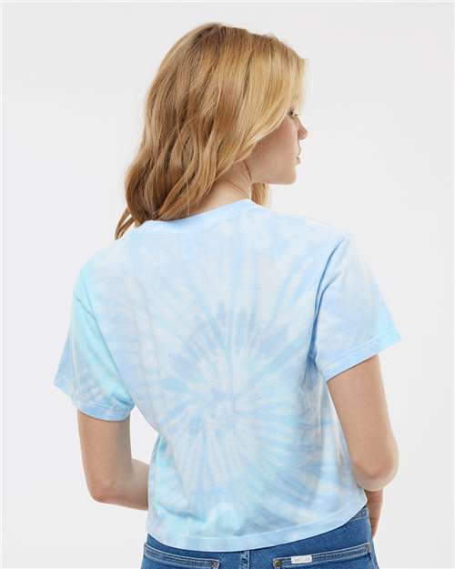 Women's Tie-Dyed Crop T-Shirt - Lagoon