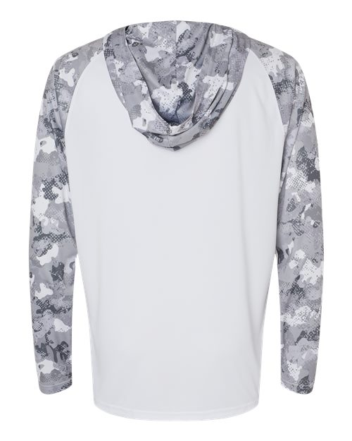 Unisex Tortuga Extreme Performance Hooded T-Shirt - White/ Aluminum Camo