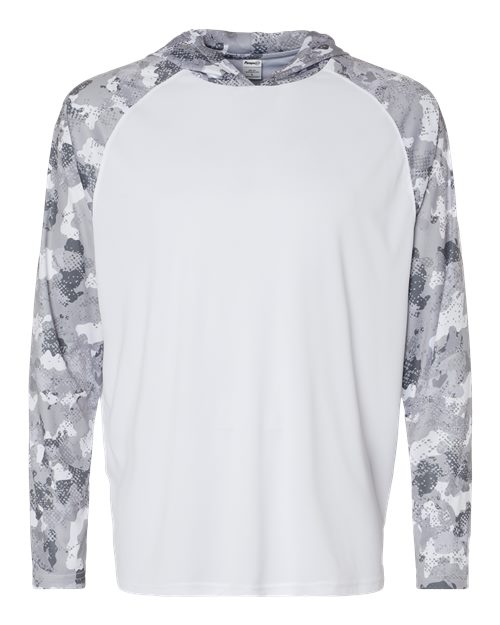 Unisex Tortuga Extreme Performance Hooded T-Shirt - White/ Aluminum Camo