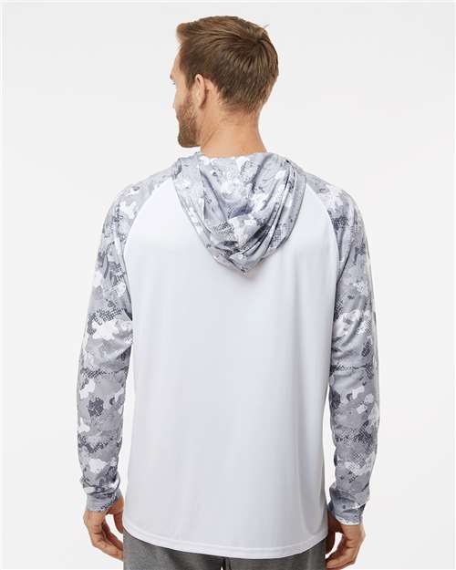 Unisex Tortuga Extreme Performance Hooded T-Shirt - White/ Aluminum Camo
