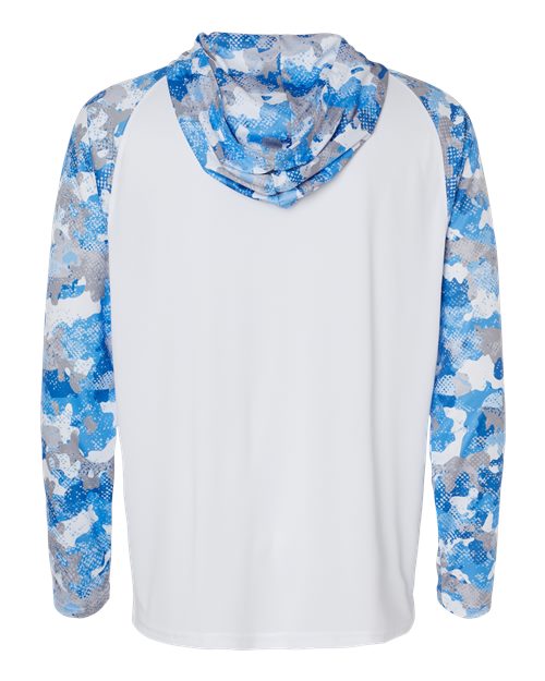 Unisex Tortuga Extreme Performance Hooded T-Shirt - White/ Blue Mist Camo