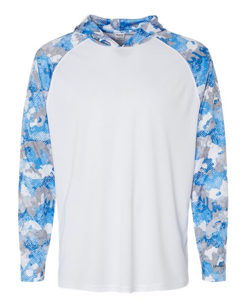 Unisex Tortuga Extreme Performance Hooded T-Shirt - White/ Blue Mist Camo