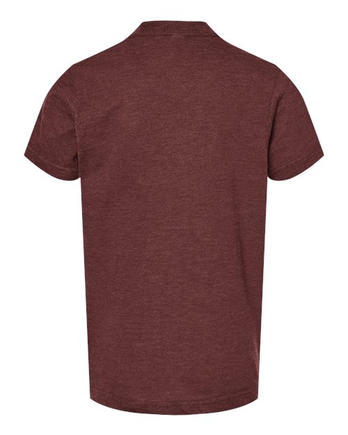 Youth Fine Jersey T-Shirt - Heather Burgundy
