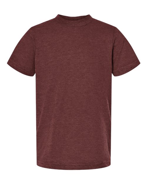 Youth Fine Jersey T-Shirt - Heather Burgundy