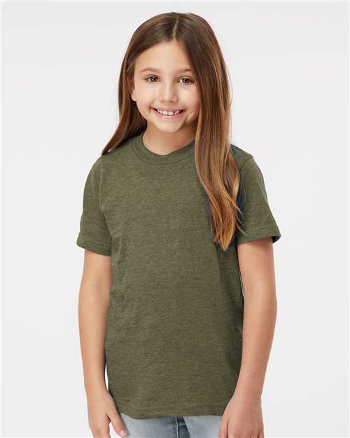 Youth Fine Jersey T-Shirt - Heather Military Green