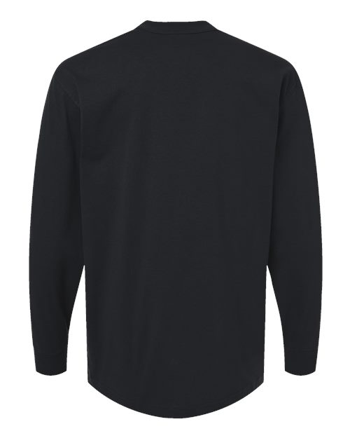 Men's Traditional Heavyweight Long Sleeve T-Shirt - Black