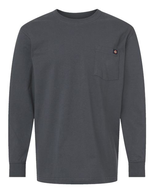 Men's Traditional Heavyweight Long Sleeve T-Shirt - Charcoal