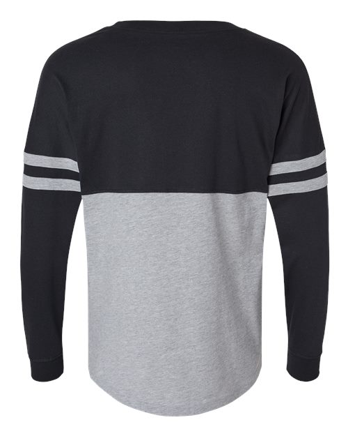 Women's Pom Pom Long Sleeve Jersey T-Shirt - Black/ Oxford