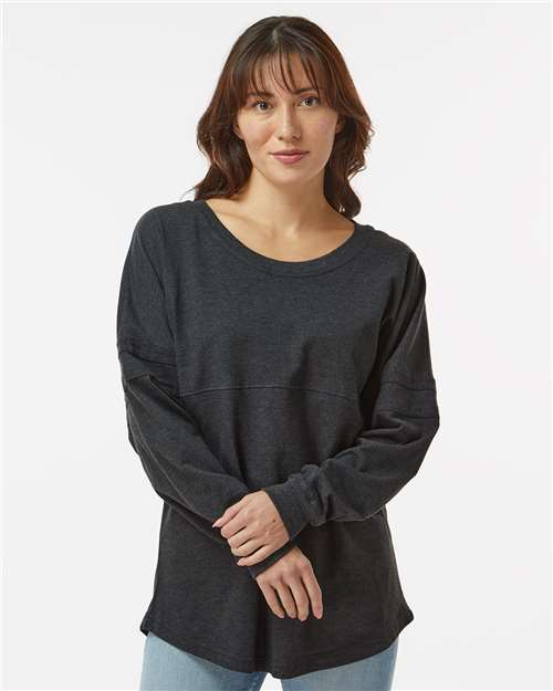 Women's Pom Pom Long Sleeve Jersey T-Shirt - Charcoal