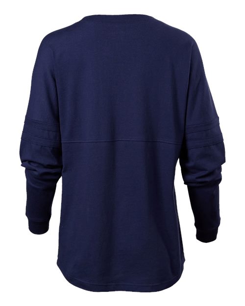 Women's Pom Pom Long Sleeve Jersey T-Shirt - Navy