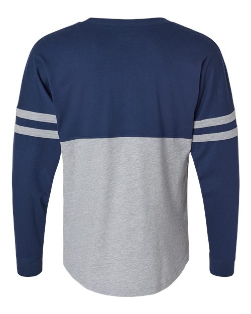 Women's Pom Pom Long Sleeve Jersey T-Shirt - Navy/ Oxford