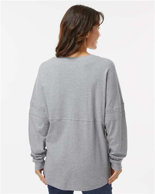 Women's Pom Pom Long Sleeve Jersey T-Shirt - Oxford Heather