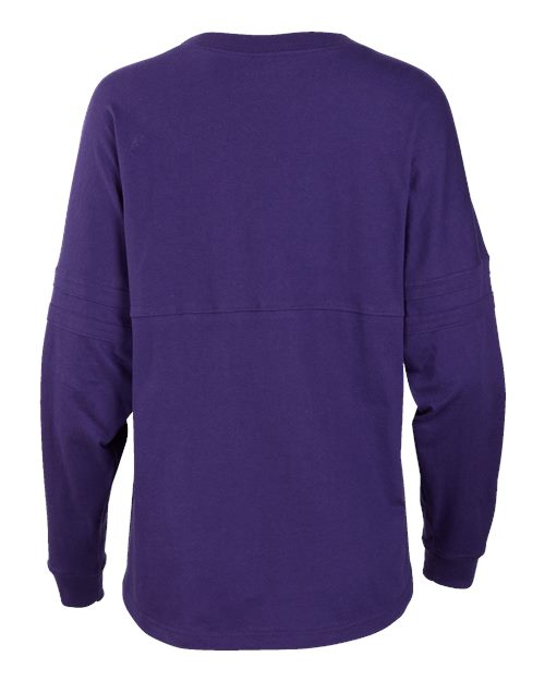 Women's Pom Pom Long Sleeve Jersey T-Shirt - Purple