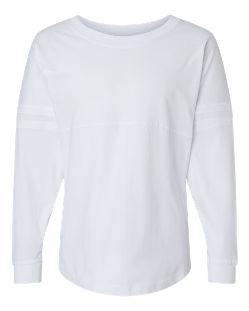 Women's Pom Pom Long Sleeve Jersey T-Shirt - White