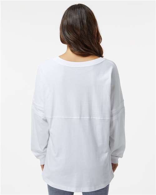Women's Pom Pom Long Sleeve Jersey T-Shirt - White
