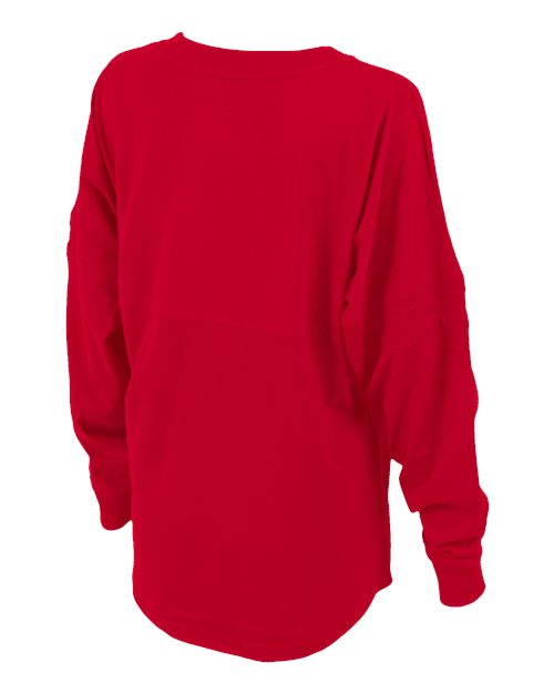 Women's Pom Pom Long Sleeve Jersey T-Shirt - True Red