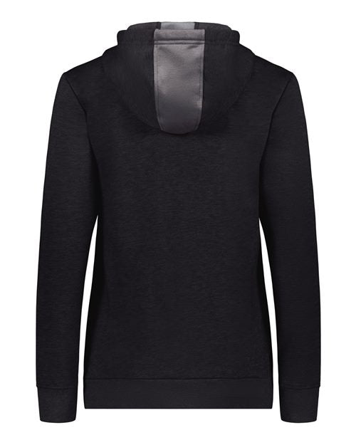 Women's Eco Revive™ Three-Season Triblend Fleece Hooded Sweatshirt - Carbon Heather/ Black