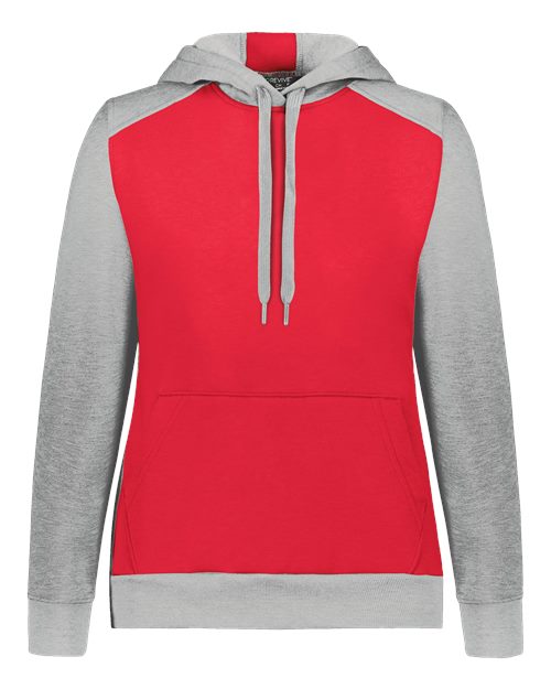Women's Eco Revive™ Three-Season Triblend Fleece Hooded Sweatshirt - Scarlet/ Grey Heather