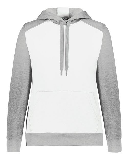 Women's Eco Revive™ Three-Season Triblend Fleece Hooded Sweatshirt - White/ Grey Heather